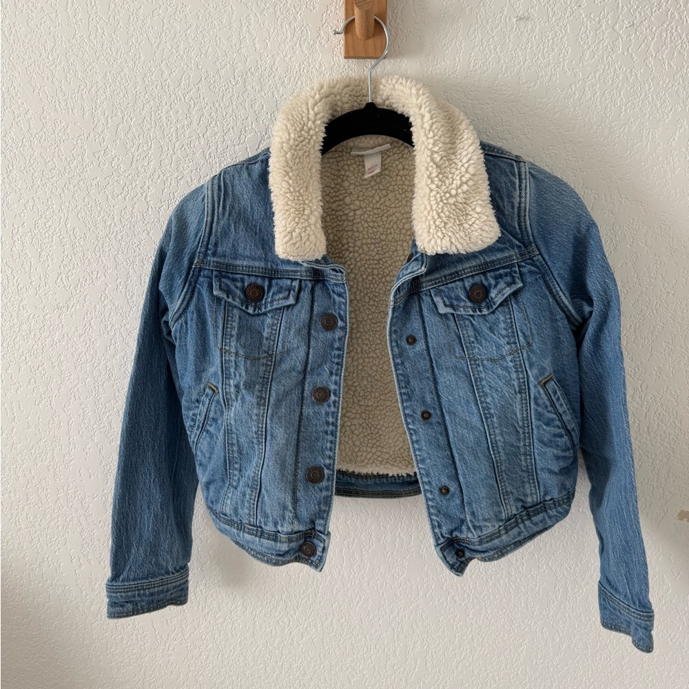 Cat & Jack Cream Sherpa-Lined Jacket Collar